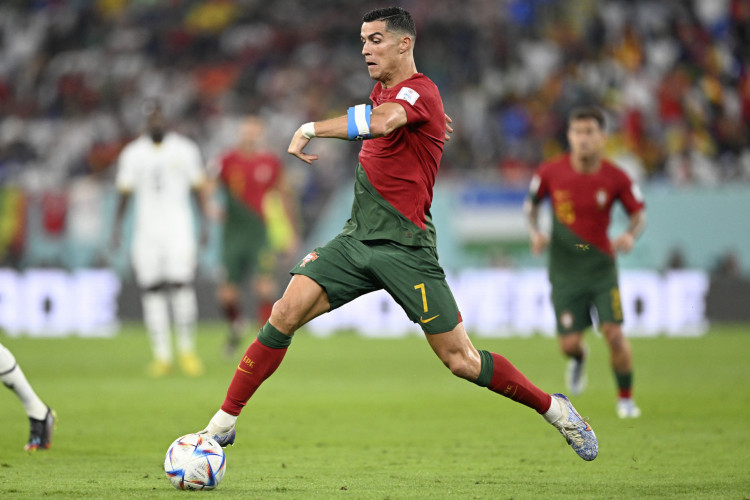 Cristiano Ronaldo no jogo Portugal x Gana, no Stadium 974, em Doha, pela Copa do Mundo 2022