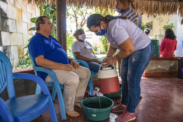 Atividade d grupo Movimento Saúde Mental, no bairro Bom Jardim 