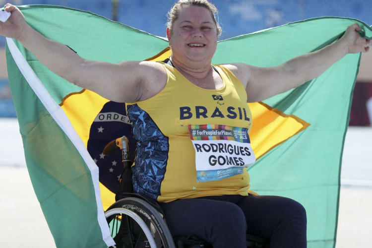 14/11/2019 - Campeonato Mundial de Atletismo em Dubai, Emirados Árabes - Lançamento de Disco - F53 - Elizabeth Gomes.(Crédito:  Daniel Zappe/Exemplus/CPB)