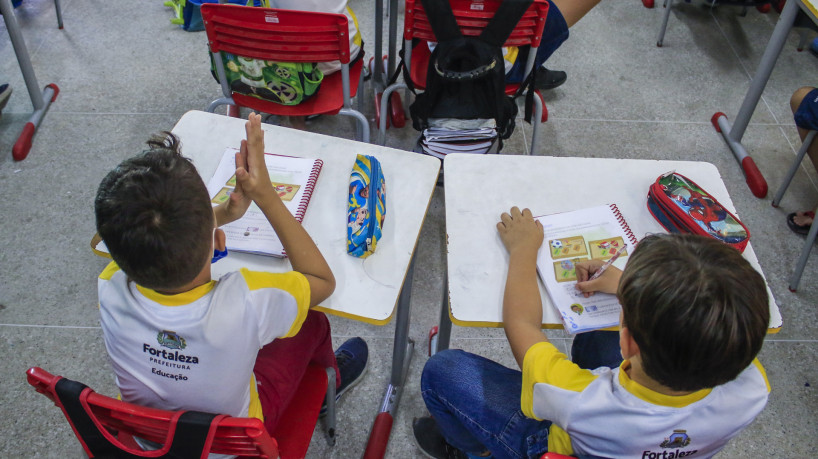 Foto de apoio ilustrativo (escola municipal Ismael Pordeus). A idade de 6 anos é considerada a ideal para ingresso no 1º ano do ensino fundamental