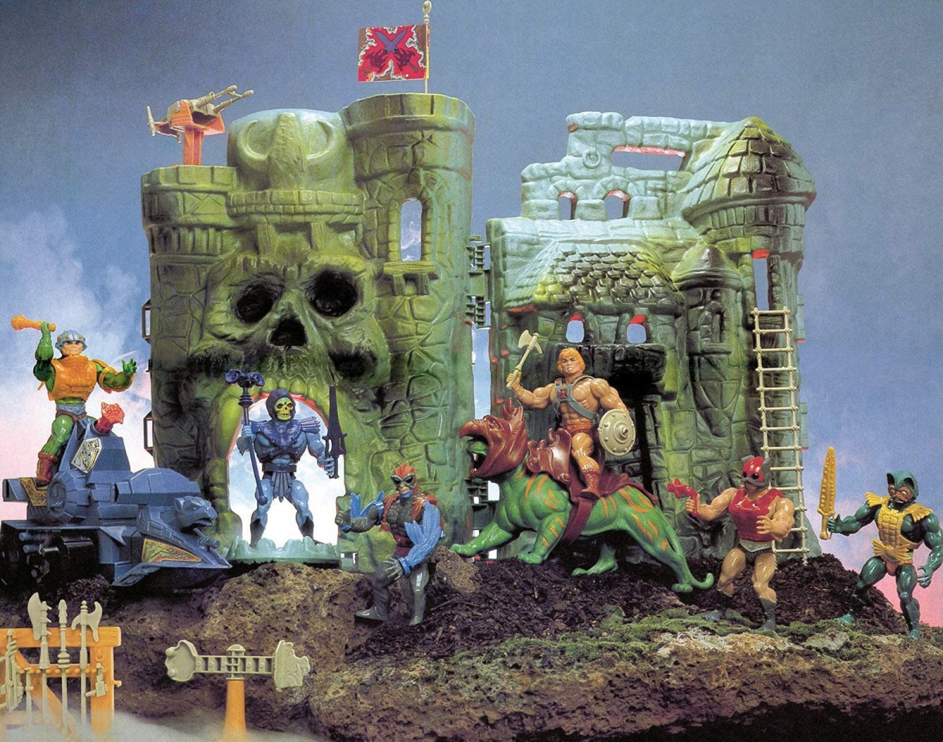 Bonecos action-figures de He-Man e os Mestres do Universo, lançados ela Mattel em 1982