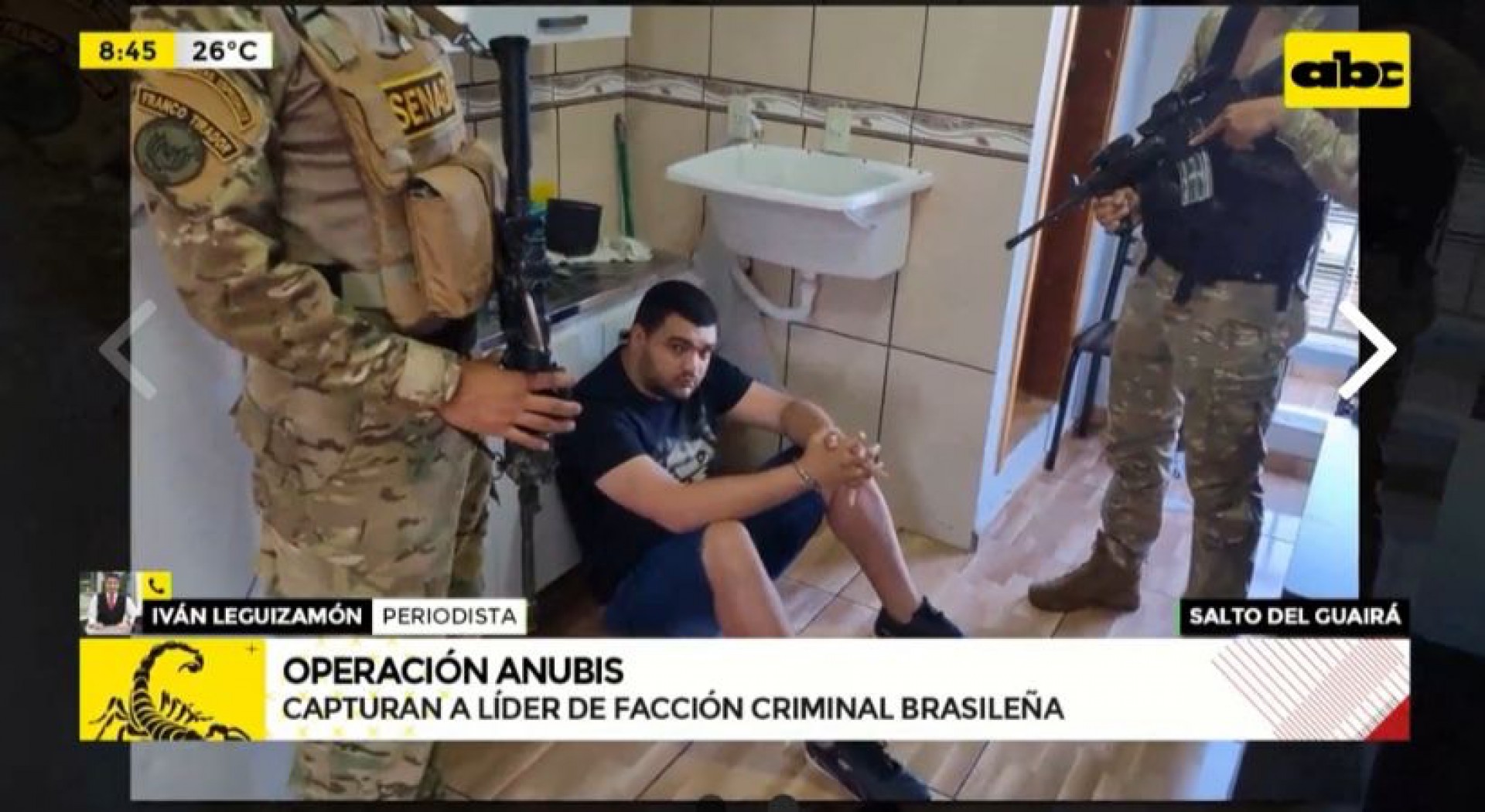 ￼CEARENSE foi preso no Paraguai 
na quinta-feira passada (Foto: Reprodução Portal ABC)