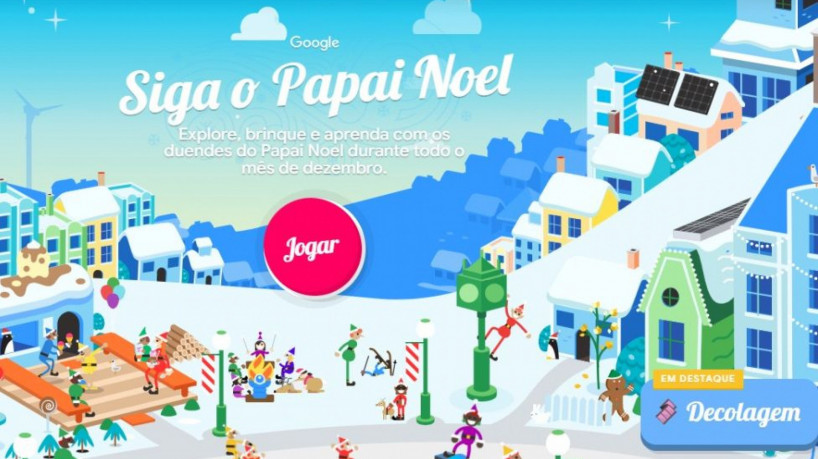 Site do Google tem mapa da viagem do Papai Noel e jogos de Natal