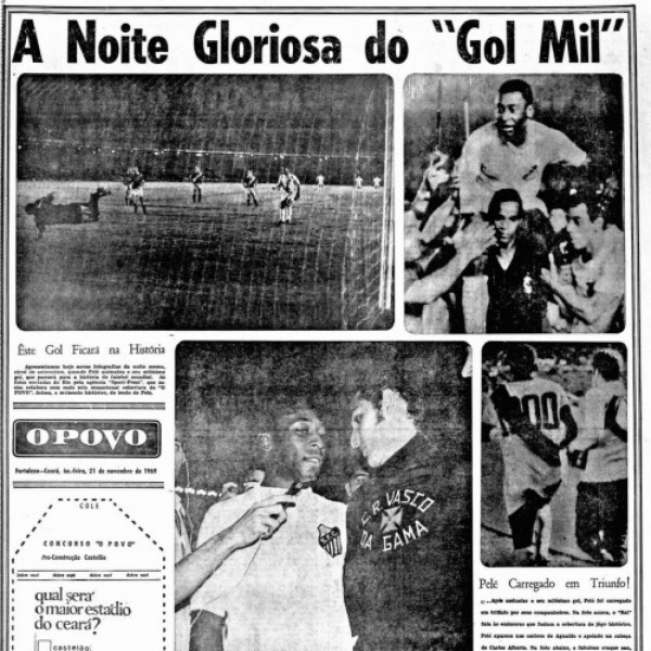 Capa do jornal O POVO sobre Pelé