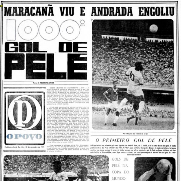 Capa do jornal O POVO sobre Pelé