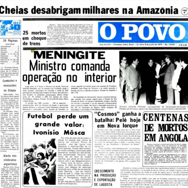 Capa do jornal O POVO sobre Pelé