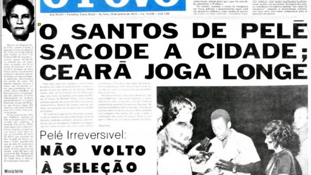 Capa do jornal O POVO sobre Pelé