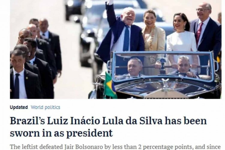 Jornais internacionais sobre a posse de Lula 