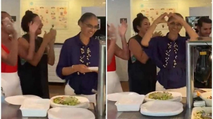 A ministra do Meio Ambiente, Marina Silva, foi hostilizada verbalmente nesta segunda-feira, 2, por uma mulher no restaurante Greens, localizado na Asa Norte, em Brasília