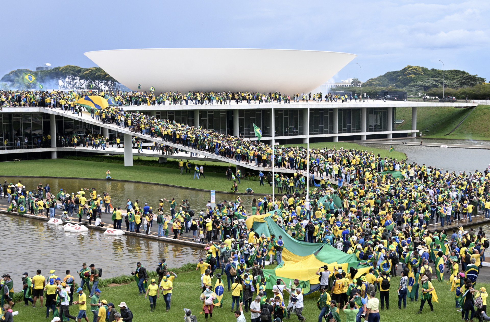 ￼Congresso Nacional tomado em 8 de janeiro de 2023 (Foto: EVARISTO SA/AFP)