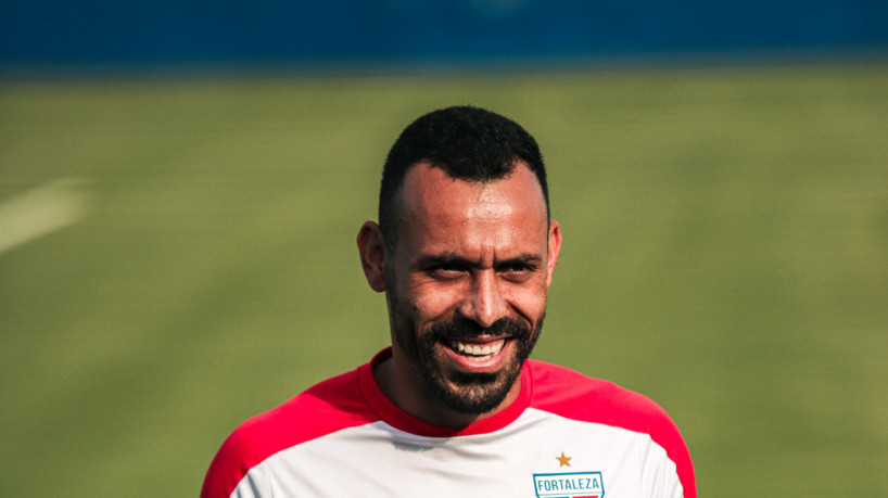 Atacante Moisés em treino do Fortaleza no Centro de Excelência Alcides Santos, no Pici