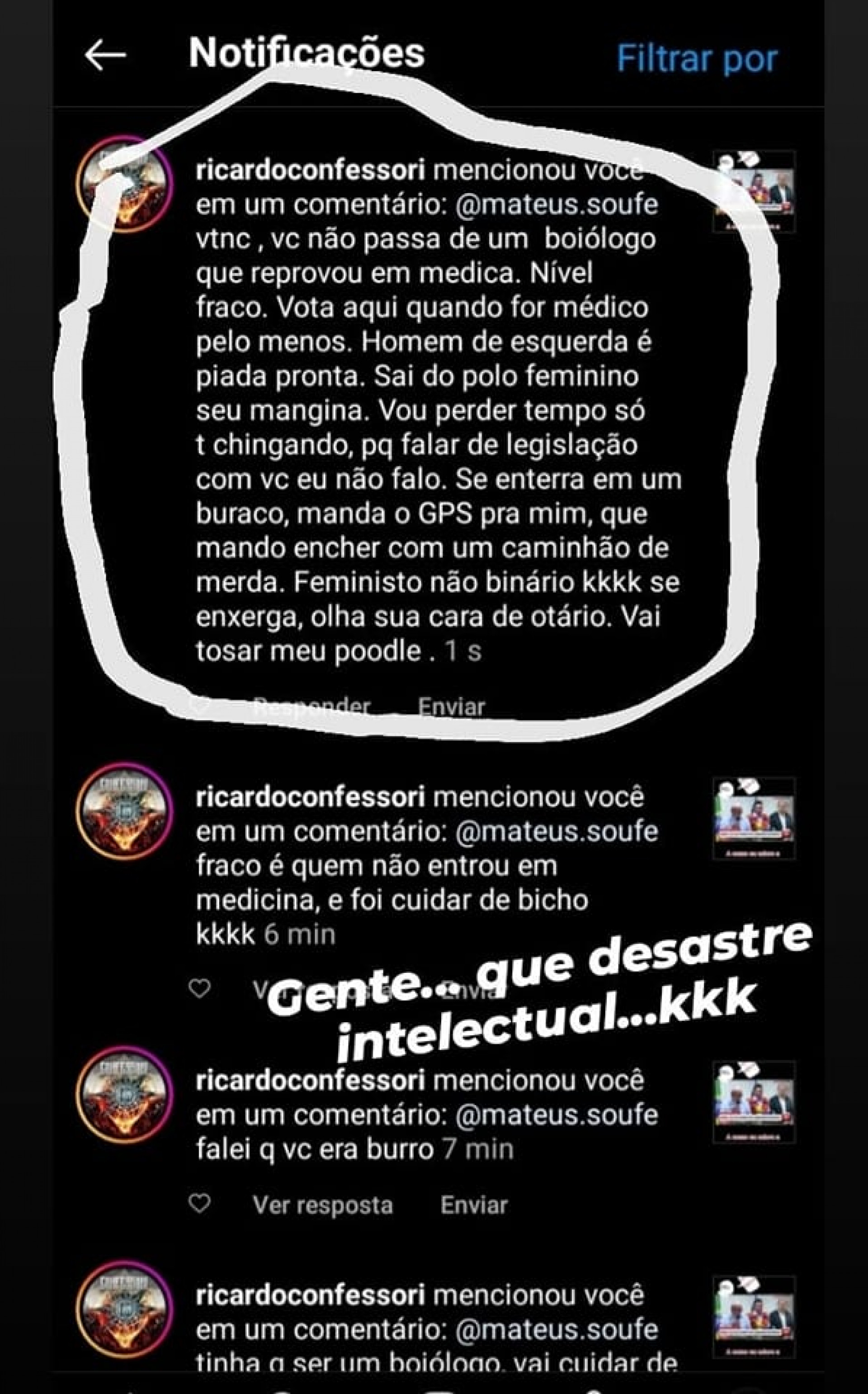 Baterista do Shaman, Ricardo Confessori fez ofensas homofóbicas a internauta