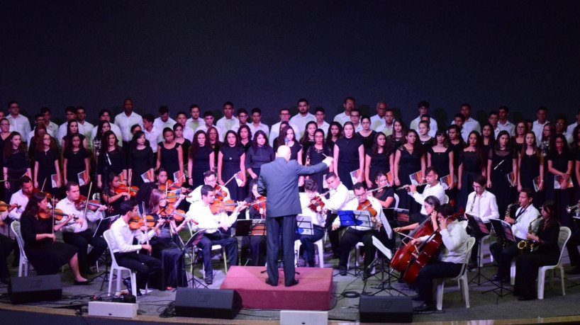 Com a participação de 153 musicistas, o recital reúne músicos de mais de setes cidades do Brasil