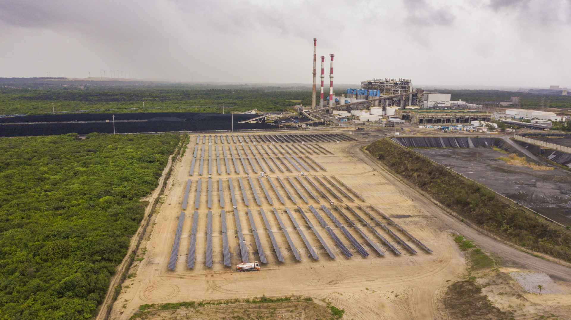 Área onde já está sendo produzido hidrogênio verde em caráter piloto no Pecém (Foto: Divulgação EDP)