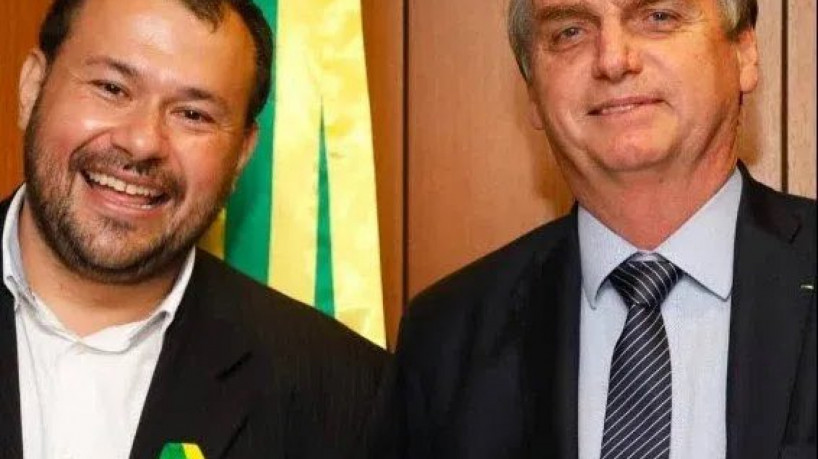 Ramiro Caminhoneiro e o ex-presidente Jair Bolsonaro.