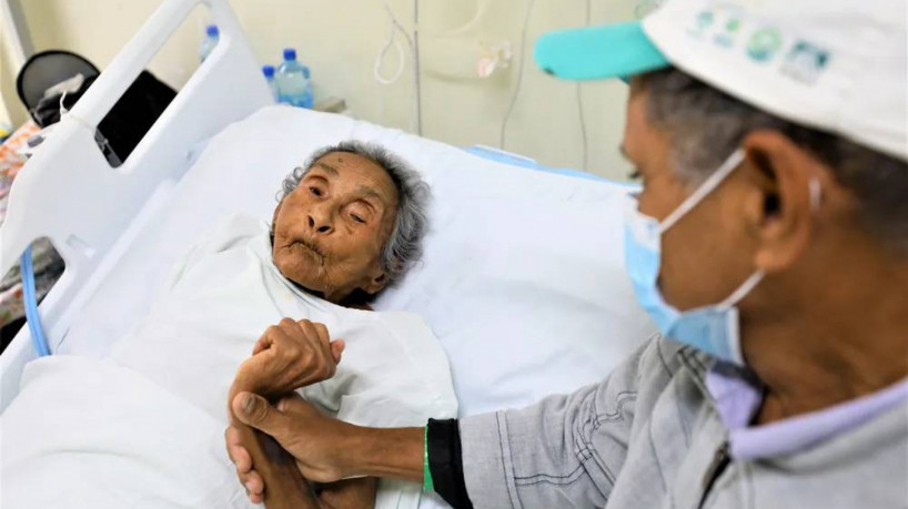 Luiza Gonzaga de Souza, de 85 anos, despertou após um ano de coma em hospital na capital mato-grossense 