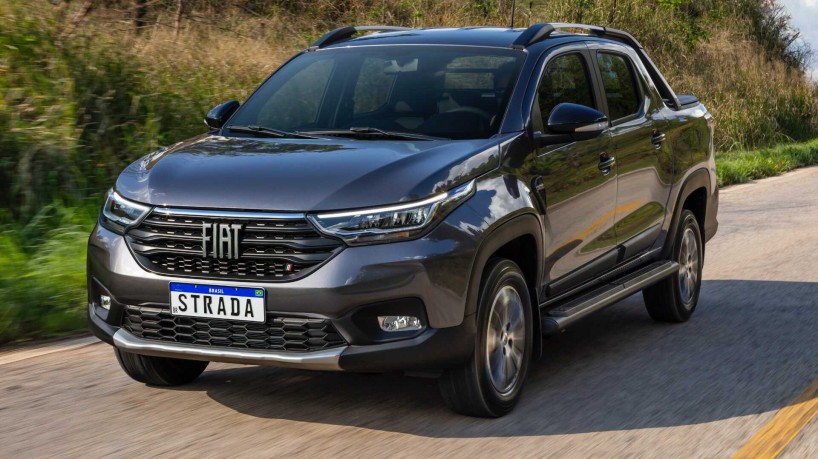 A picape Fiat Strada é um dos modelos da Stellantis que estão entre os dez mais vendidos no mês no Brasil. 