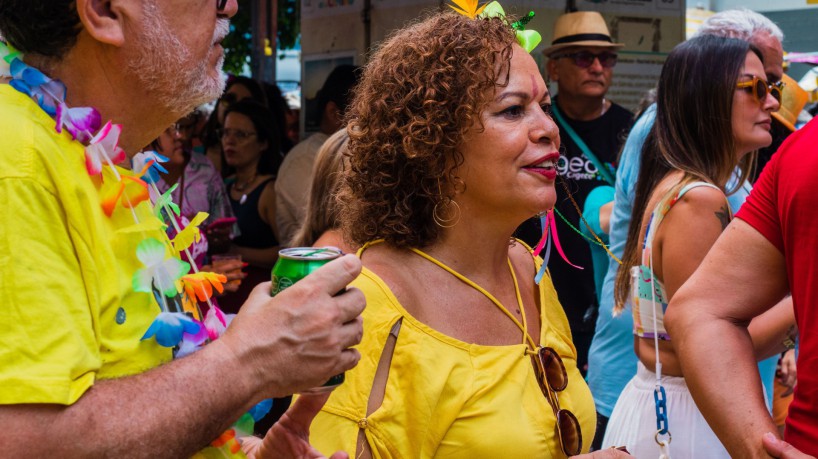 Confira se o período de Carnaval é considerado um feriado. Na foto, foliões no Polo dos Queijos durante o Pré-Carnaval de Fortaleza 2023 