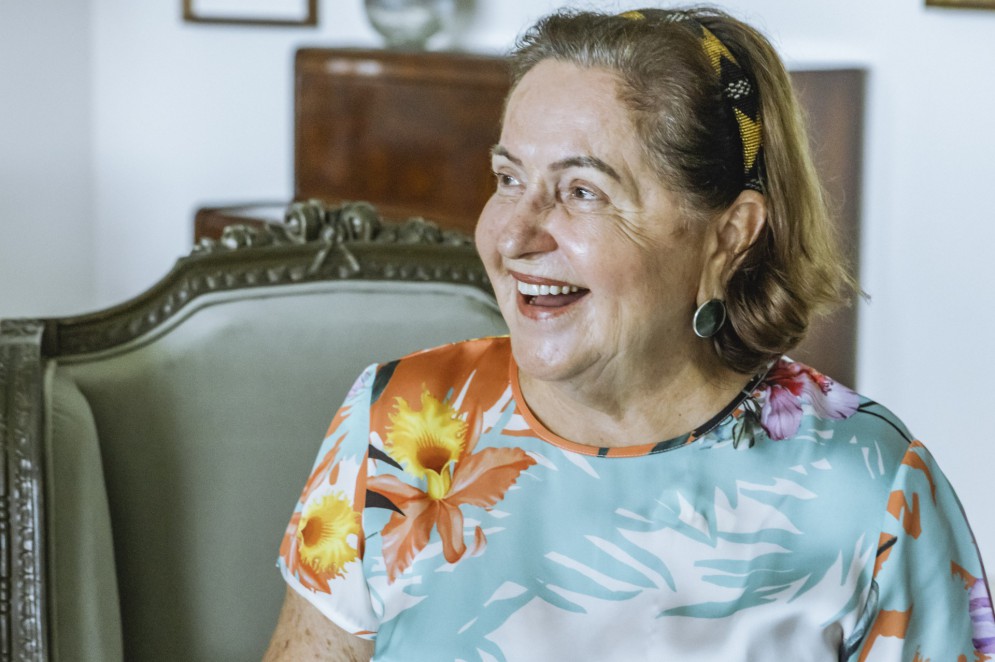 Mayanne foi a primeira funcionária da Mota Machado. Saiu quando estava grávida da segunda filha a Rafaela e o marido seguiu com os empreendimentos(Foto: FCO FONTENELE)