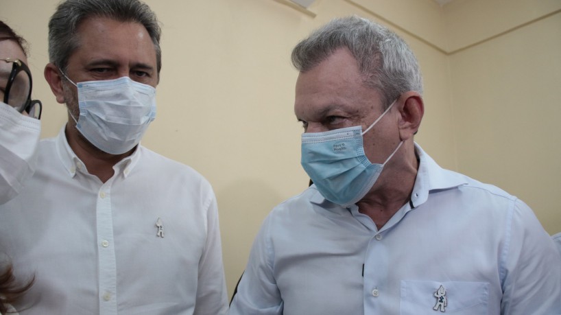 Foto de arquivo: Elmano de Freitas e José Sarto, governador do Ceará e prefeito de Fortaleza