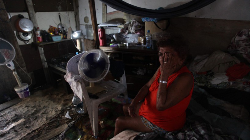 Comunidade do Gengibre, no bairro Cidade 2000, após incêndio que destruiu barracos