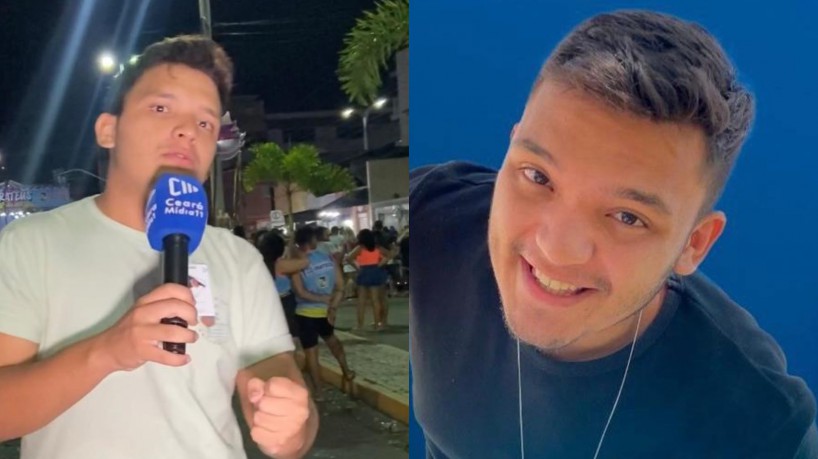 Vitinho Ceará,  21, morador de Sobral, faz sucesso nas redes sociais com cortes de entrevistas em festas da cidade