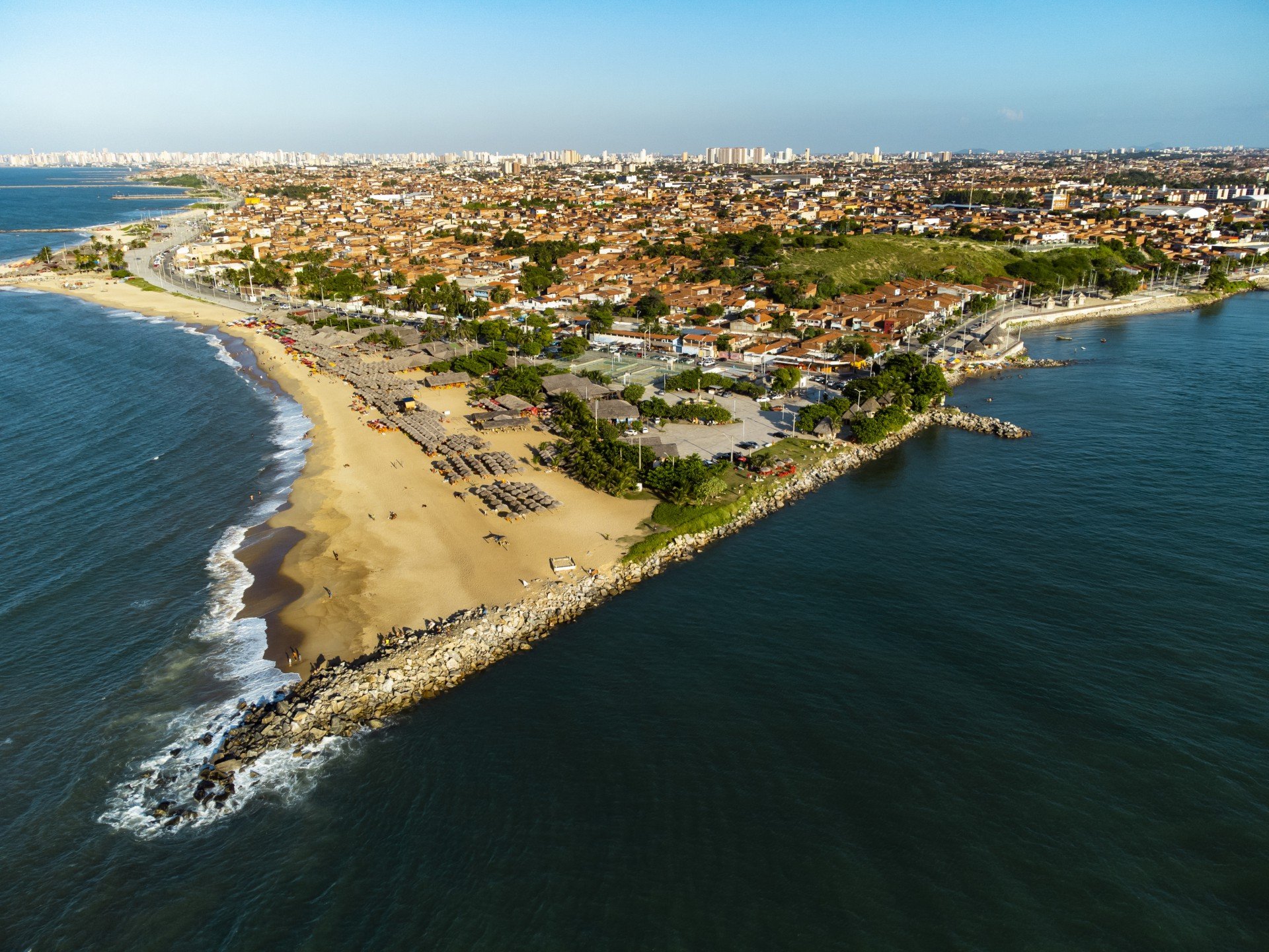 Foto aérea da Barra do Ceará (Foto: Fco Fontenele)