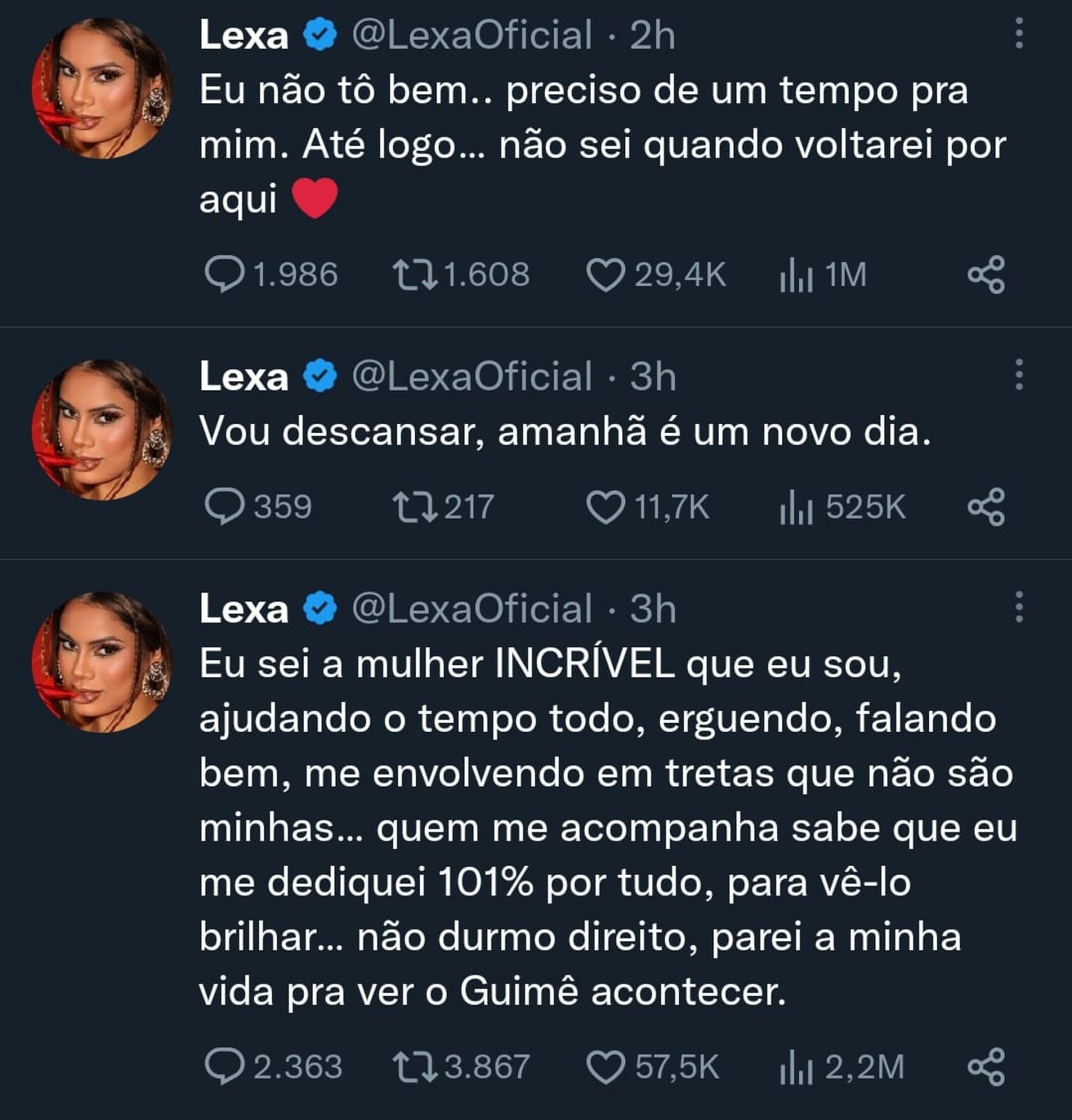 Lexa reage a assédio de Guimê no BBB 23