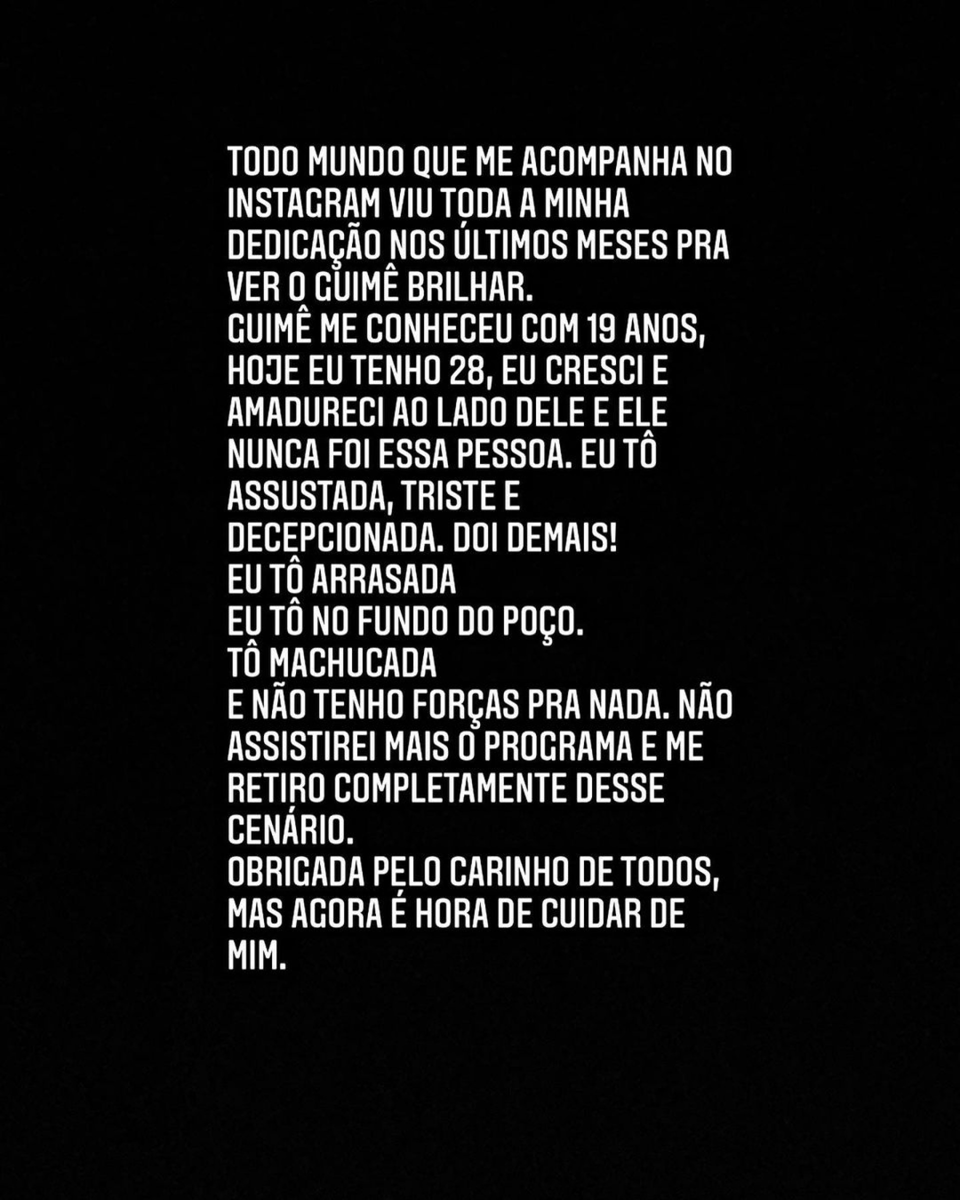 Declação de Lexa após atitudes de Guimê no BBB 23