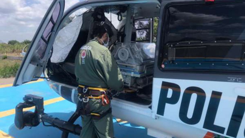 Imagem de apoio ilustrativo. Jovem foi transferido por uma aeronave do Ciopaer para uma unidade hospitalar em Juazeiro do Norte