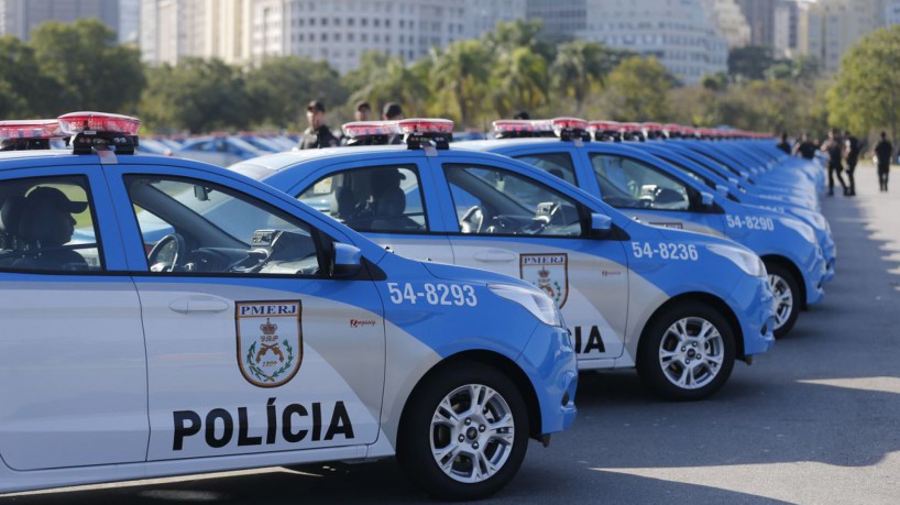 Solenidade de entrega de 265 viaturas para recompor a frota da Polícia Militar do Estado do Rio de Janeiro, no Monumento aos Mortos da Segunda Guerra Mundial. 