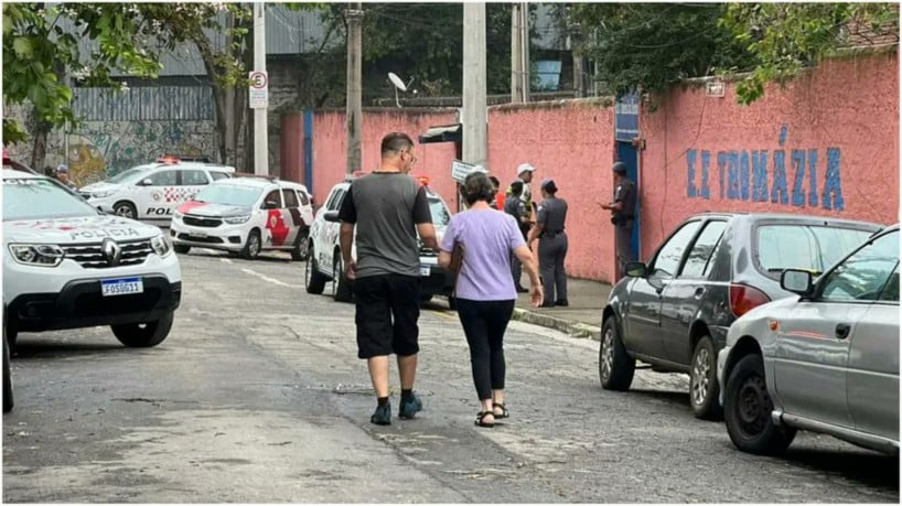 ￼ESCOLA Estadual Thomazia Montoro, em São Paulo, onde aconteceu um ataque nessa segunda-feira, 27 