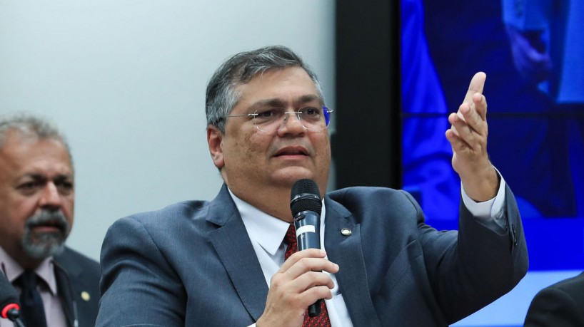 Ministro da justiça, Flávio Dino, durante  audiência na CCJ da Câmara dos Deputados.