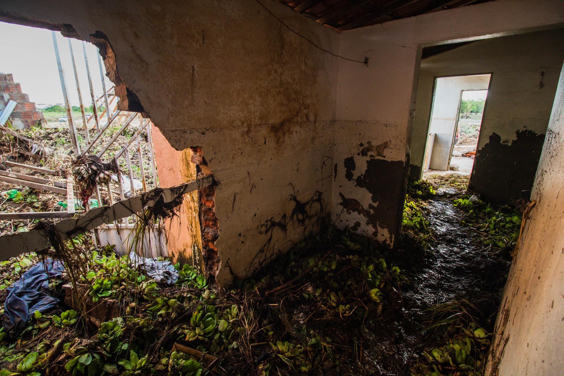  Moradores tentam recuperar suas casas após os desastres ocorridos na região (Foto: fotos FERNANDA BARROS)