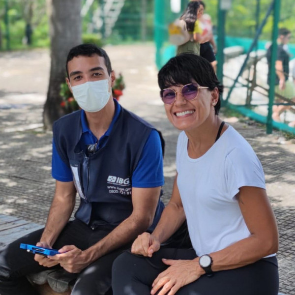 Maria das Dores Pinheiro foi uma das pessoas beneficiadas pela movimentação promovida no Parque do Cocó pelo IBGE