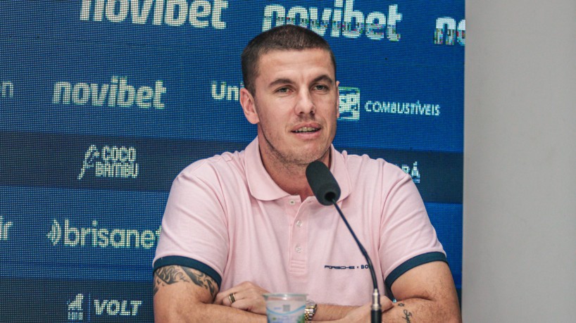 Marcelo Boeck, assessor executivo de futebol do Fortaleza, em entrevista coletiva