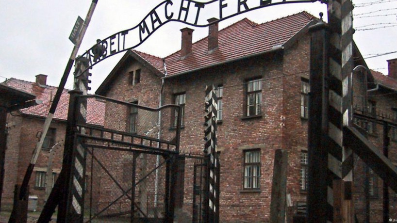 O campo de concentração de Auschwitz, um dos maiores e mais mortíferos construídos durante o nazismo