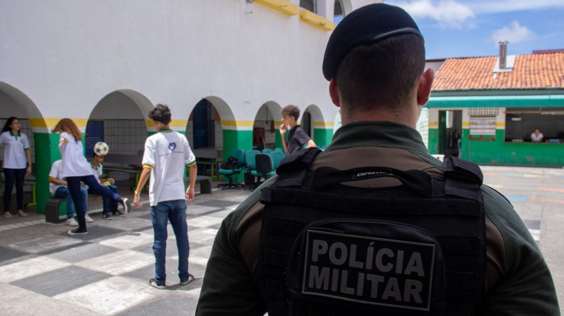 Policiamento nas escolas em relação aos ataques foi intensificado em abril. (Foto: Samuel Setubal)