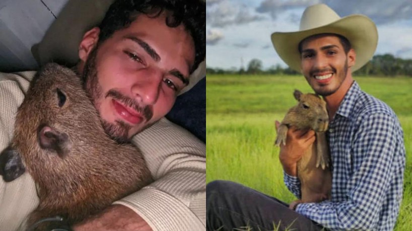 Influenciador ganhou fama nas redes sociais após aparecer com capivara silvestre 