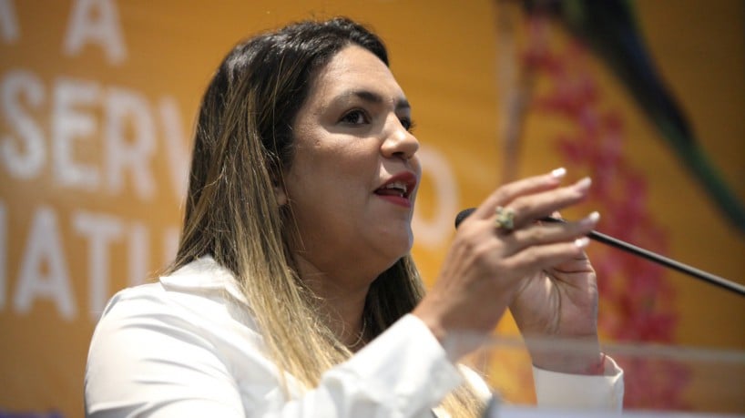 Vilma Freire, secretária do Meio Ambiente do Estado do Ceará, no Seminário Incentivos Econômicos para a Conservação da Natureza, na manhã desta terça-feira, 25