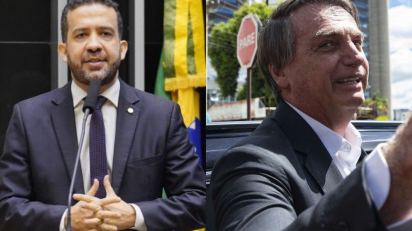 André Janones (Avante-MG) e Jair Bolsonaro (PL)