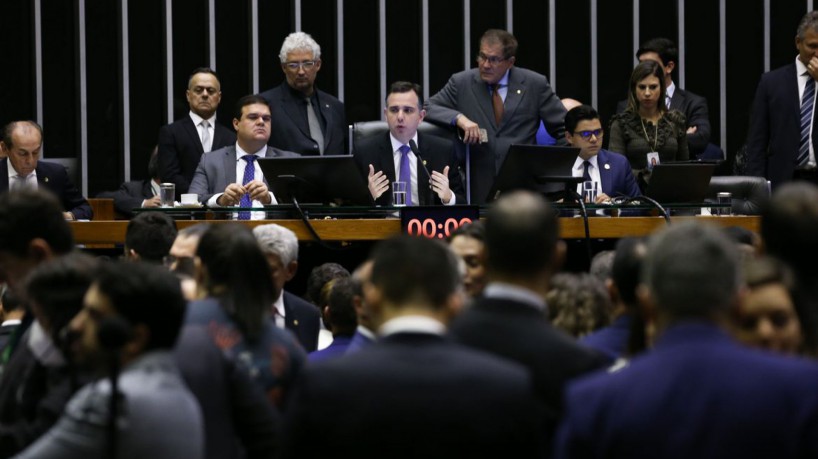 Brasília (DF) 26/04/2023 Presidente do Congresso, Rodrigo Pacheco, fez a leitura do requerimento que pede a instalação da CPI mista para investigar as invasões ocorridas em 8 de janeiro Foto Lula Marques/ Agência Brasil.