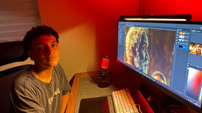 Gabriel Pereira Santos tem 16 anos, é de Alagoas e produz capas de sérias de sucesso na Netflix