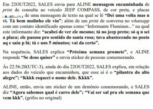 Trecho da denúncia do MPCE contra cinco pessoas suspeitas de sequestrar e matar Clezio Nascimento de Oliveira, de 32 anos, no último dia 7 de novembro em Maracanaú