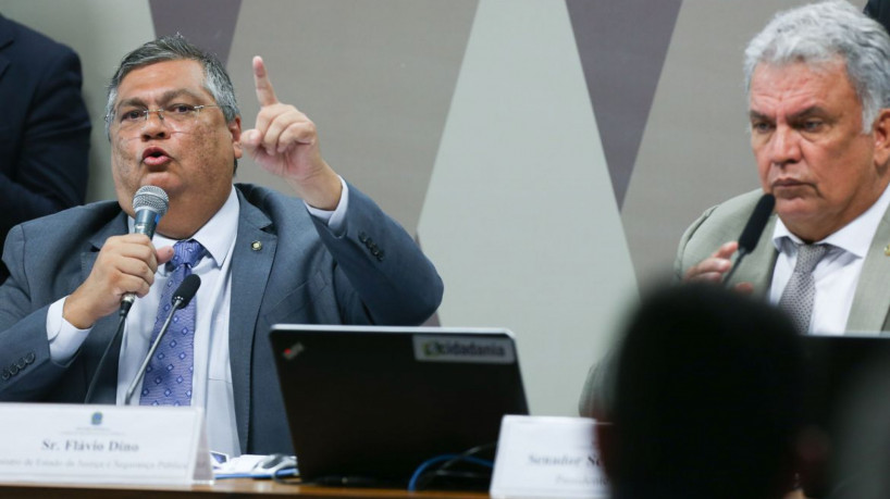 Brasília (DF) 09/05/2023 Ministro da Justiça e Segurança Pública, Flávio Dino, participa de audiência na Comissão de Segurança Pública do Senado. Foto Lula Marques/ Agência Brasil.