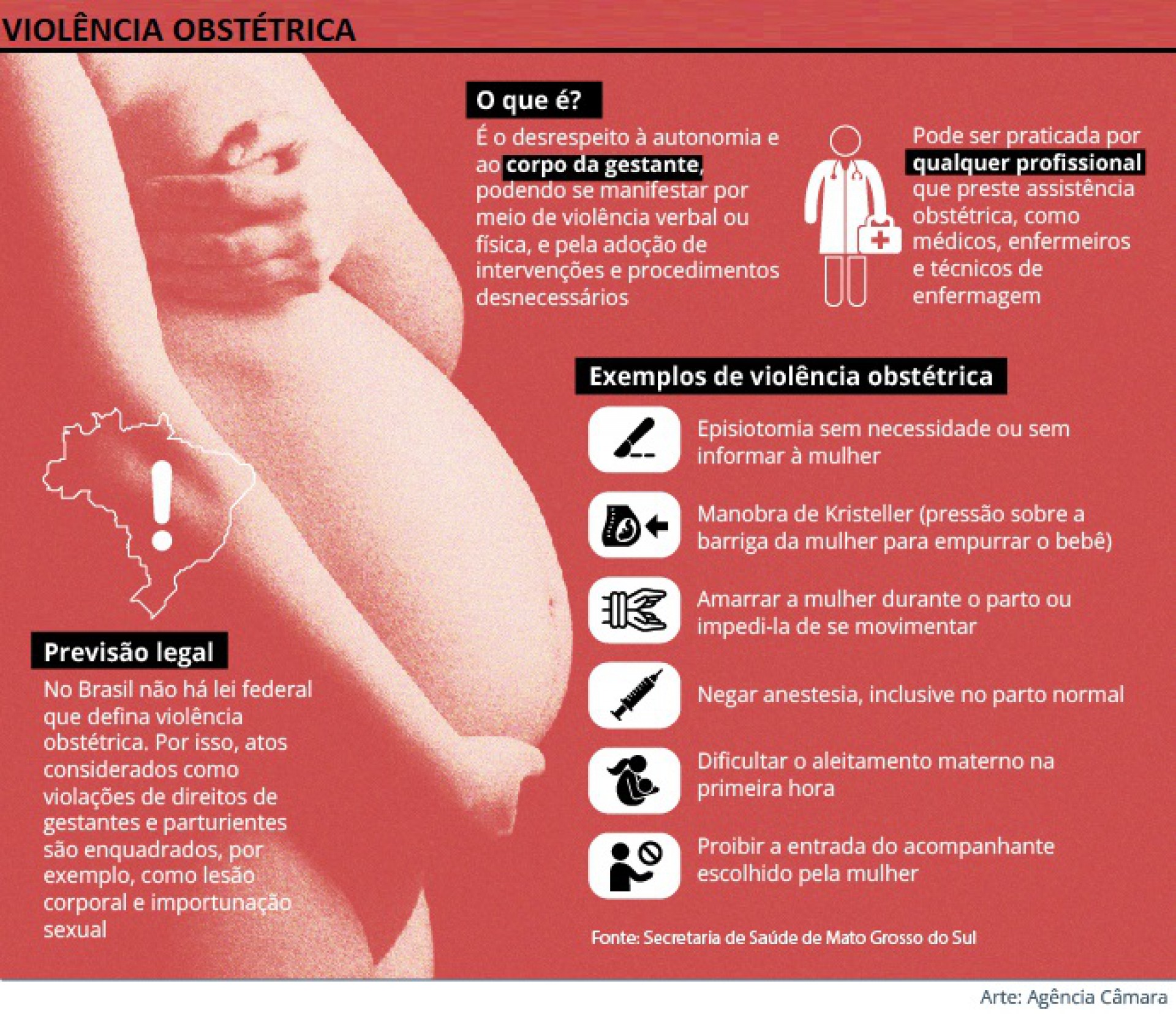 Dados sobre violência obstétrica (Foto: DIVULGAÇÃO)