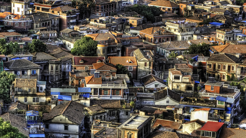 Foto da ilha de Gulangyu, em Xiamen, patrimônio mundial da Unesco