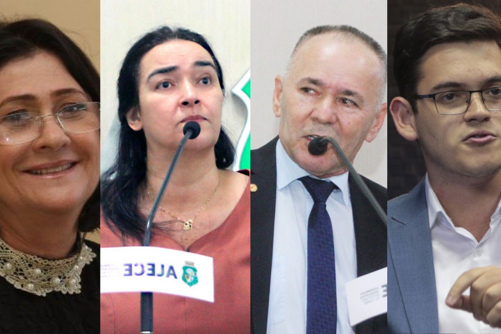 Marta Gonçalves, Dra Silvana, Alcides Fernandes e Carmelo Neto foram eleitos pelo PL e foram cassados pelo TRE-CE(Foto: Samuel Setubal/ O POVO, Júnior Pio / Assembleia Legislativa e Divulgação)