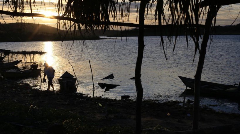 Açude Pedras Brancas, em Quixadá, um dos que recebeu chuvas na madrugada desta terça-feira, 16