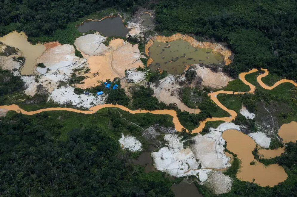 Garimpo na região do Homoxi, na terra indígena Yanomami(Foto: BRUNO KELLY / AMAZÔNIA REAL)